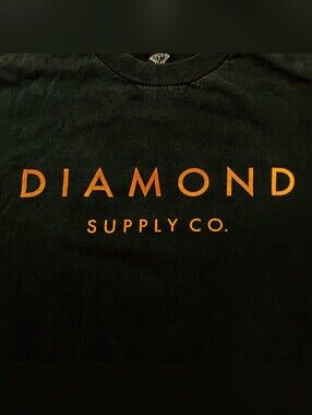 Diamond Supply Co. Black Tee with Orange Logo
